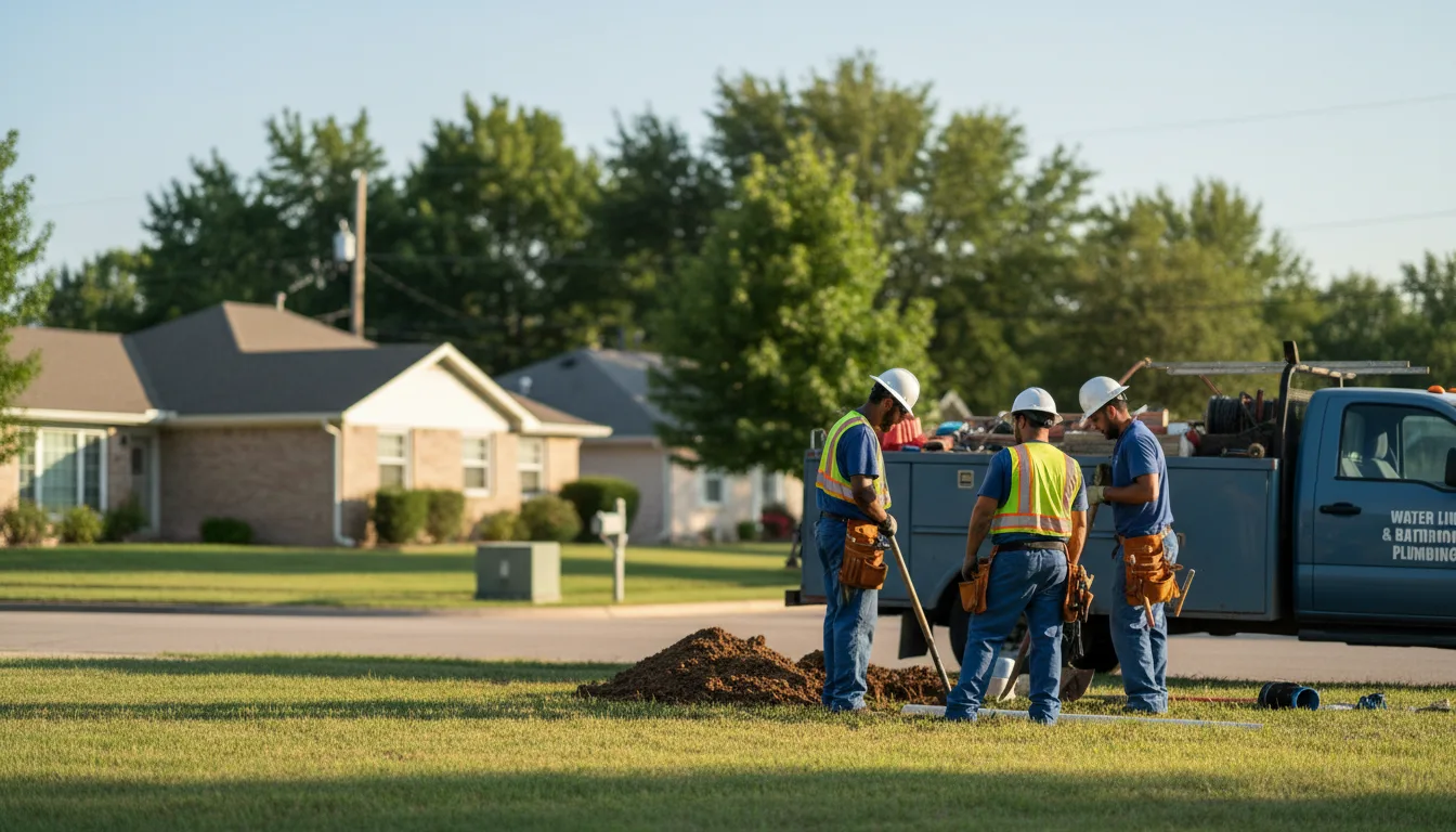 Residential water line and bathroom plumbing service in Edmore, MI